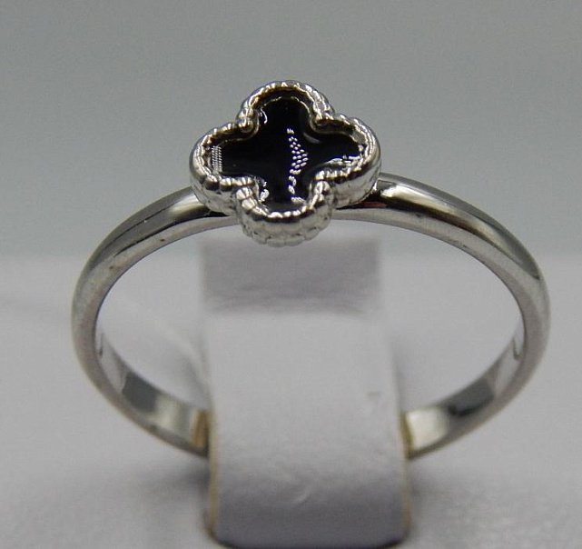 Серебряное кольцо с эмалью (31276104) 0