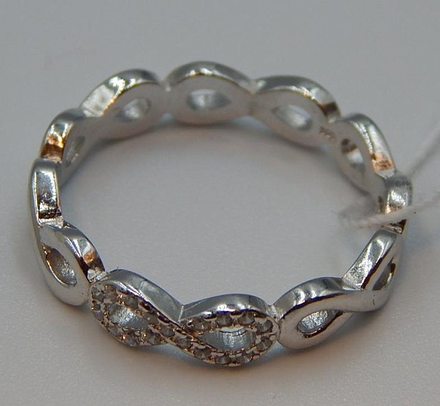 Серебряное кольцо с цирконием (30506635) 2