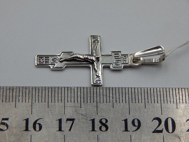 Срібний підвіс-хрест (33545096) 3