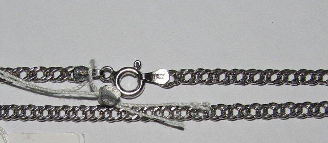 Серебряная цепь с плетением Двойной ромб (28954172) 2