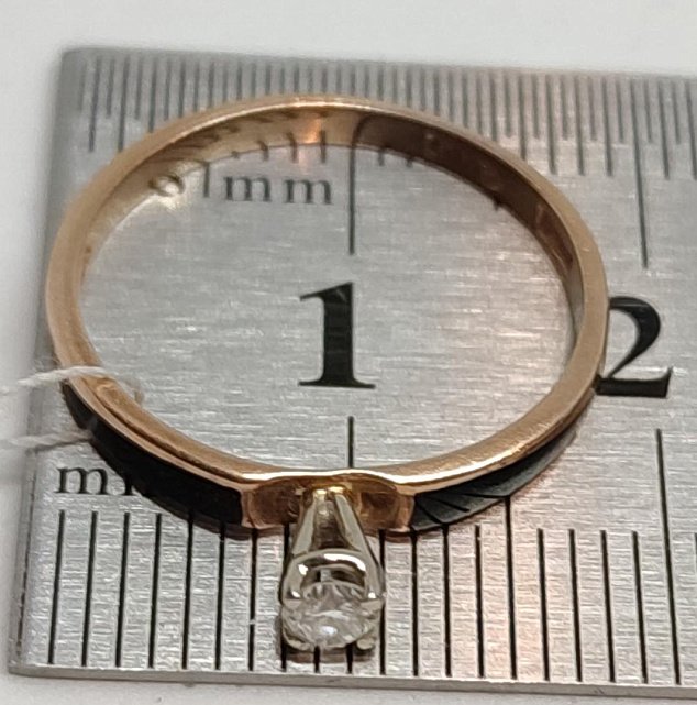 Кольцо из красного золота с эмалью и бриллиантом (-ми) (27417584) 8