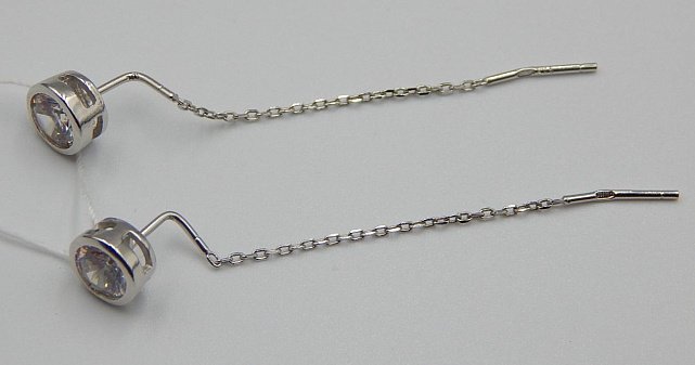 Срібні сережки з цирконієм (31061330) 2