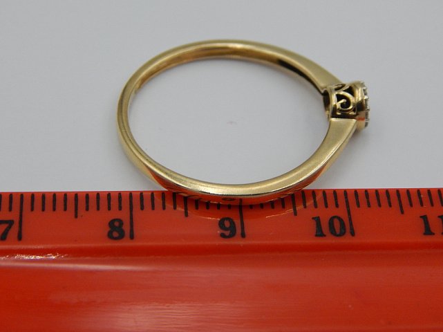 Кольцо из желтого и белого золота с бриллиантом (-ми) (30964269) 3