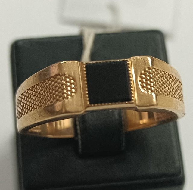 Перстень из красного золота с цирконием (32907778) 0