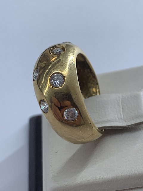 Кольцо из желтого золота с цирконием (33779654) 1