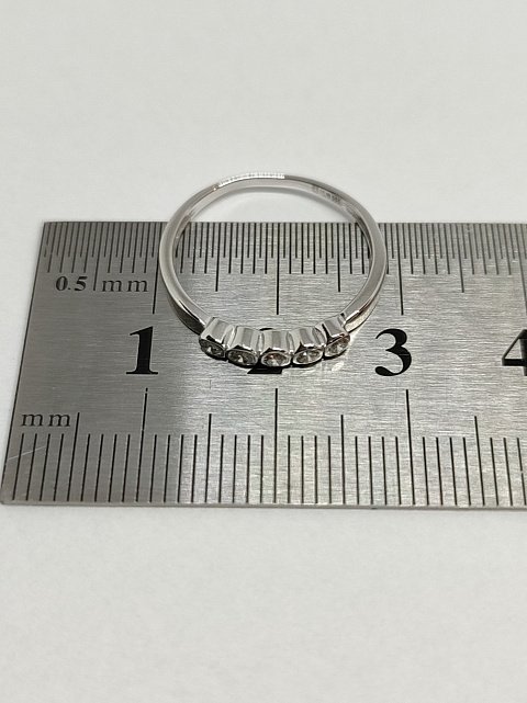 Кольцо из белого золота с бриллиантом (-ми) (33163781) 6