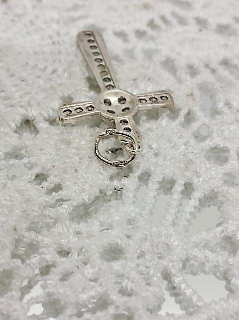 Срібний підвіс-хрест із цирконієм (33346562) 5