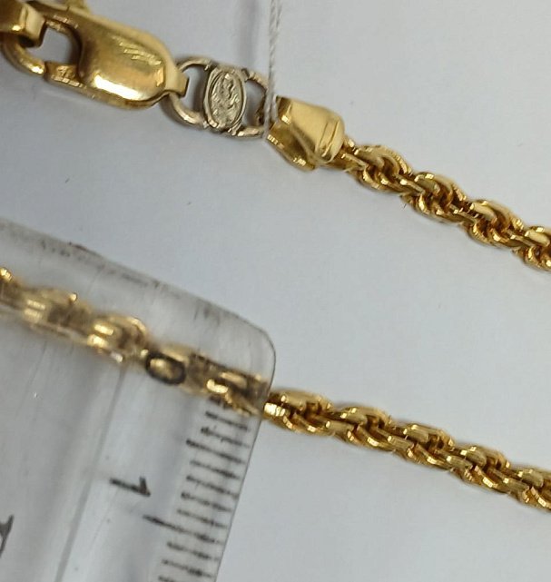 Ланцюг із жовтого золота з плетінням Мотузочок (33692645) 1