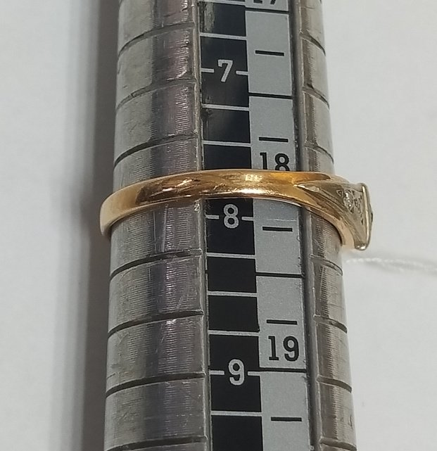 Кольцо из красного и белого золота с бриллиантом (-ми) (33454951) 1