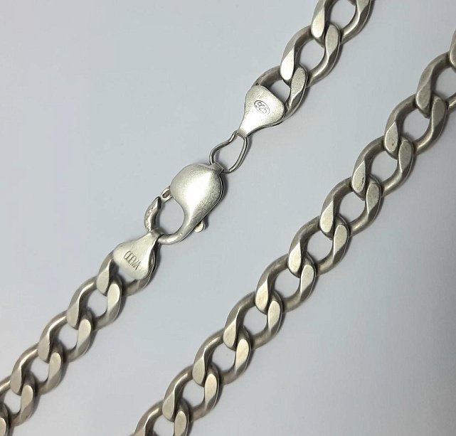 Срібний ланцюг з плетінням панцирне (33897952) 0