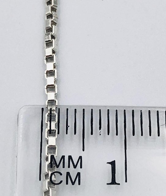 Серебряная цепь с плетением Венецианское (33720390) 2
