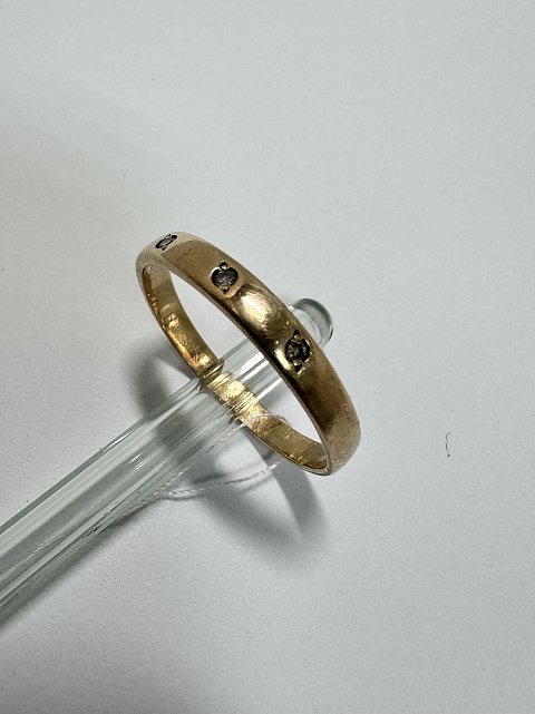 Обручальное кольцо из красного золота с бриллиантом (-ми) (33531430)  3
