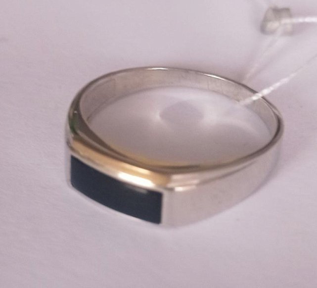 Срібний перстень з оніксом (27629748) 2