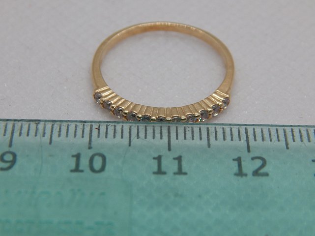 Кольцо из желтого золота с цирконием (30061545) 5