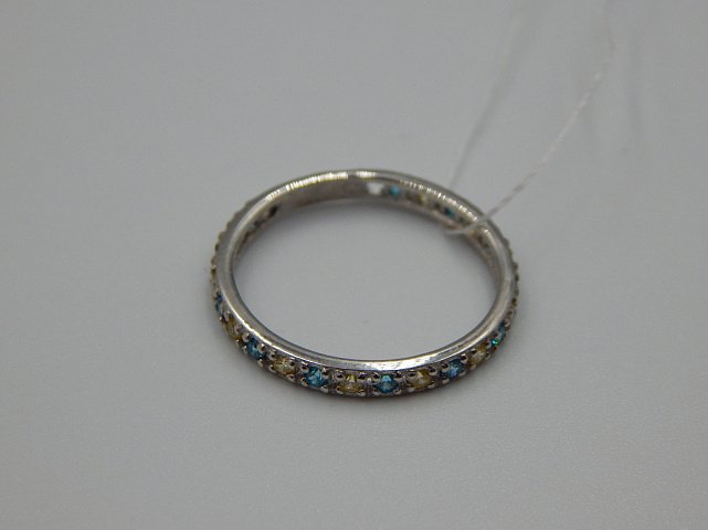 Серебряное кольцо с цирконием (30636637) 4