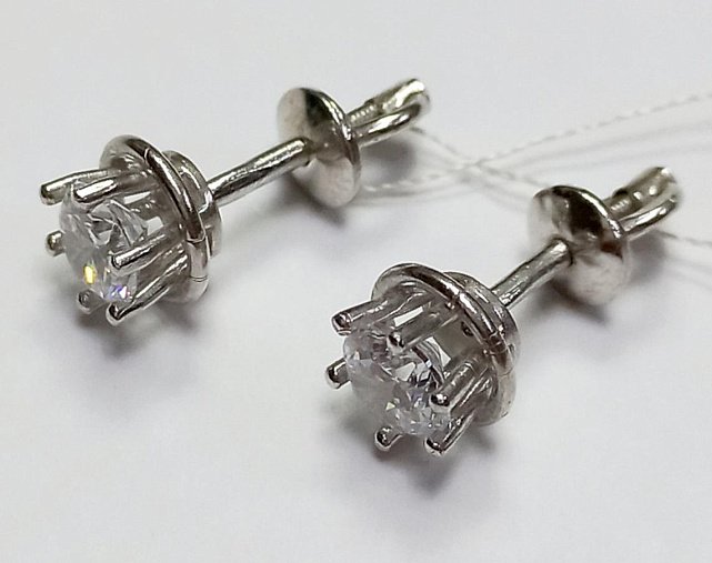 Срібні сережки з цирконієм (28166153) 0