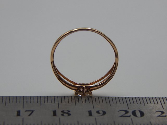 Кольцо из красного золота с цирконием (33215570)  3