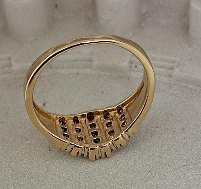 Кольцо из желтого золота с бриллиантом (-ми) (32446195)  6