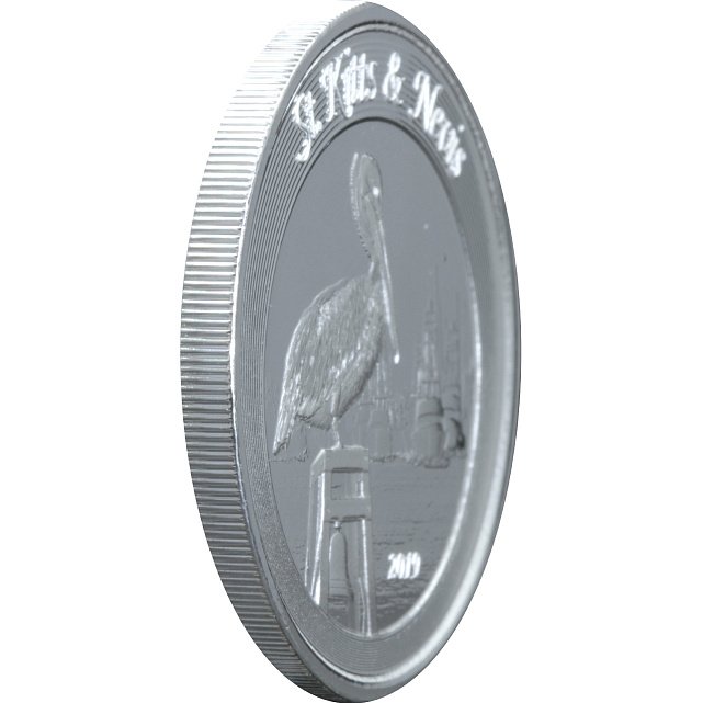 Серебряная монета 1oz Сент-Китс и Невис 2 доллара 2019 Восточные Карибы (29127603) 6