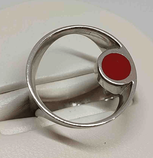 Серебряное кольцо с эмалью (29423001) 0