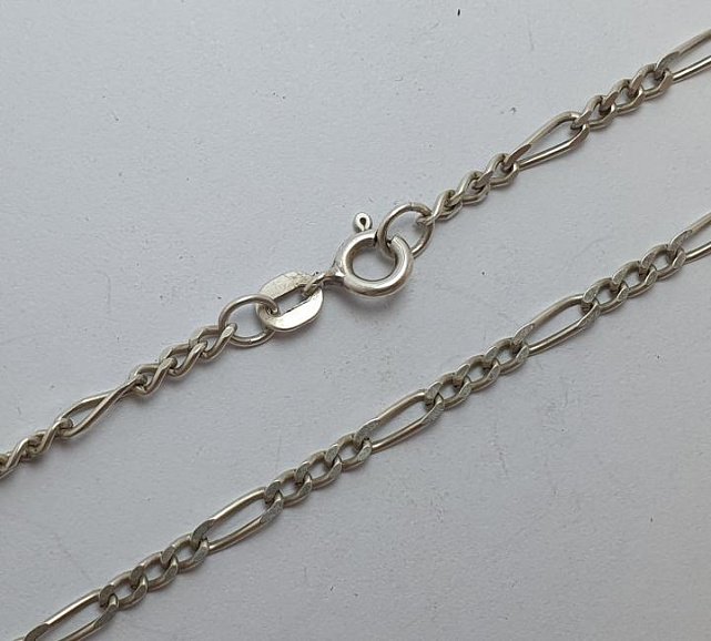 Серебряная цепь с плетением Картье (33896751) 0