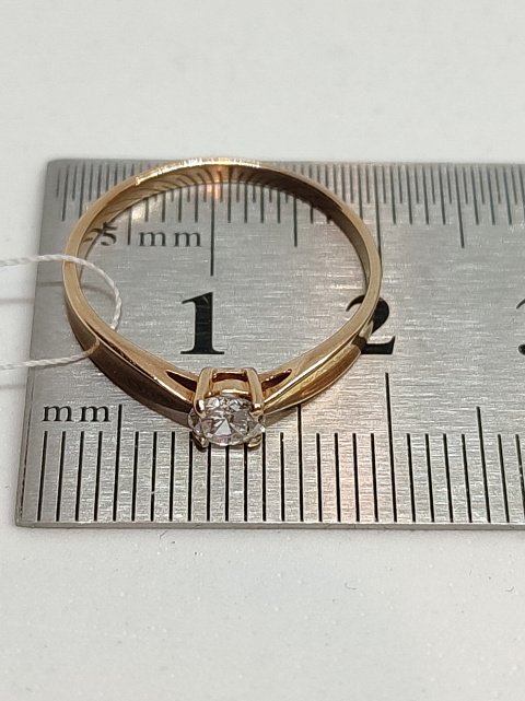 Кольцо из красного золота с бриллиантом (-ми) (27416651)  8