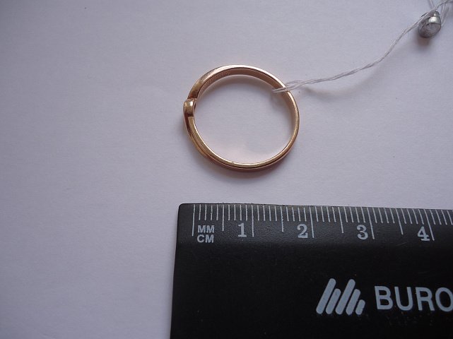 Кольцо из красного золота с цирконием (30745804) 1