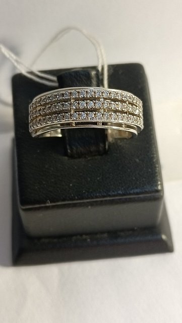 Серебряное кольцо с цирконием (32276142) 2