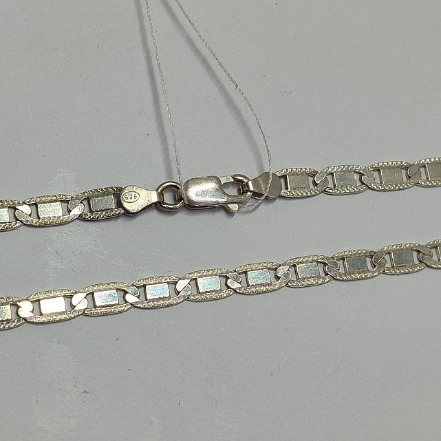 Серебряная цепь с плетением Фантазийное (33729328) 1