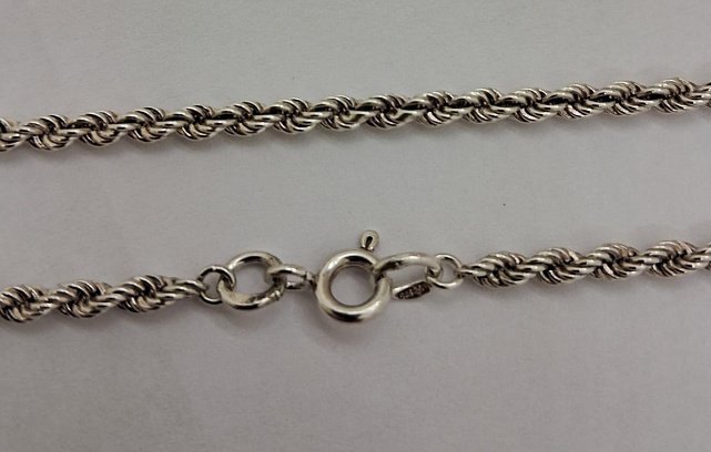 Серебряная цепь с плетением Веревочка (32749240) 1