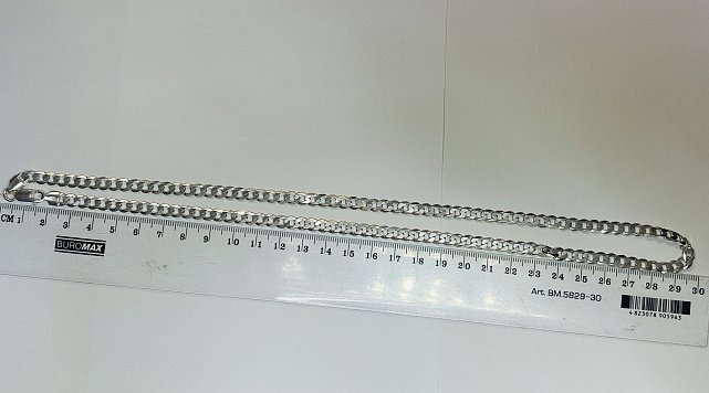 Серебряная цепь с плетением панцирное (33681015) 1