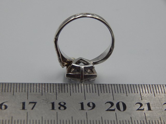 Серебряное кольцо с позолотой и цирконием (31302380) 3