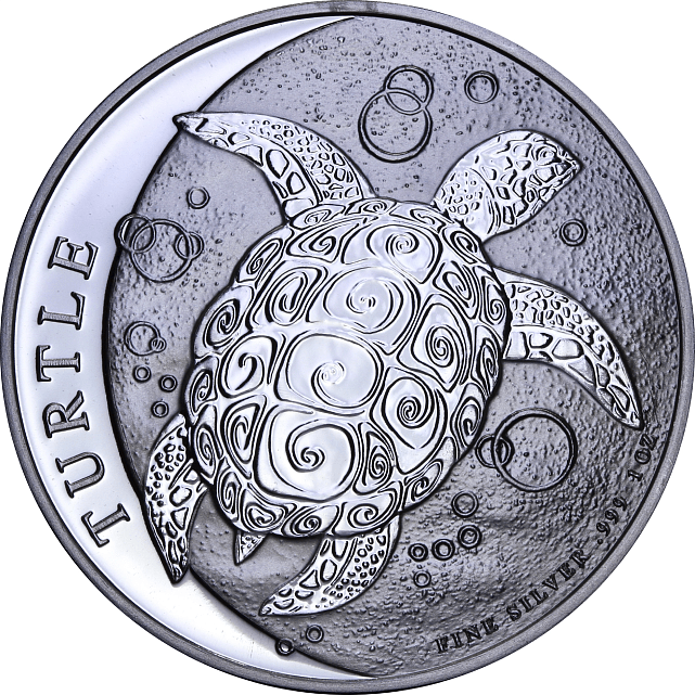 Серебряная монета 1oz Черепаха 2 доллара 2021 Ниуэ (29127876) 0