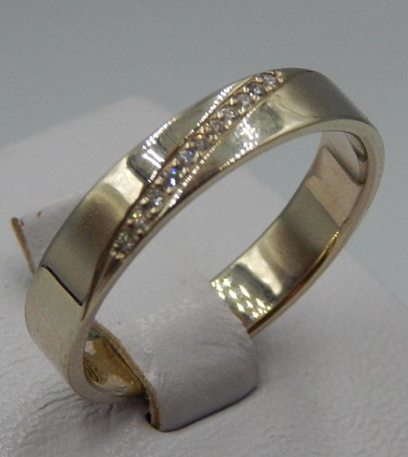 Кольцо из белого золота с бриллиантом (-ми) (32199481) 3