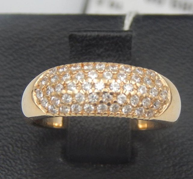 Кольцо из красного золота с цирконием (30507601) 0
