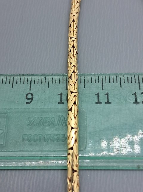 Ланцюг із жовтого золота з плетiнням лисий хвіст (32446180) 6