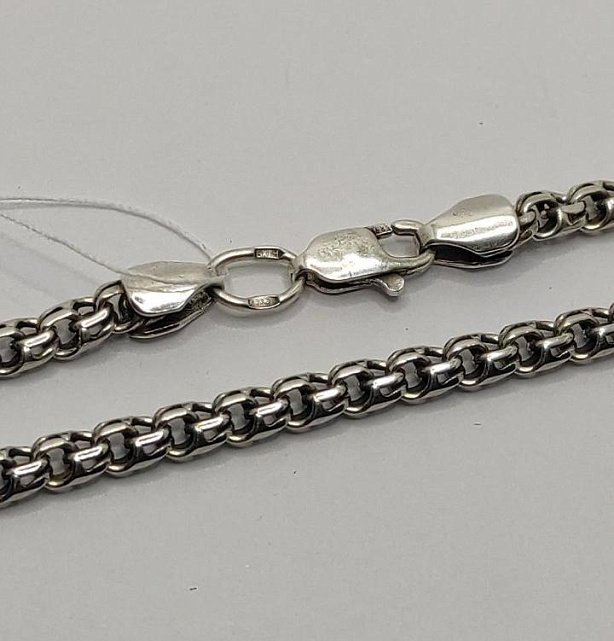 Серебряная цепь с плетением Бисмарк (32636563) 0