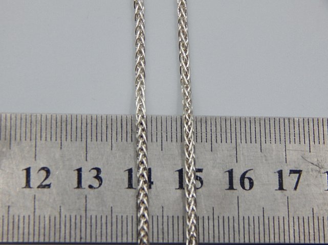 Серебряная цепь с плетением Колосок (32196363) 2