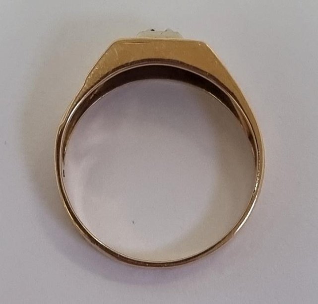 Перстень із червоного та білого золота з цирконієм (33872916) 4