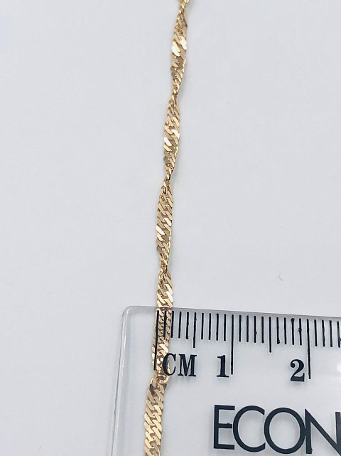 Цепь из красного золота с плетением Сингапур (32162162)  1