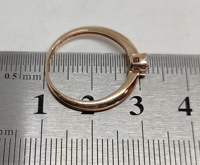 Кольцо из красного золота с цирконием (32476562)  5