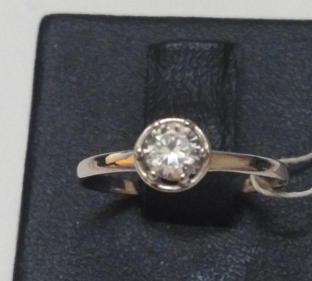 Серебряное кольцо с цирконием (30852984) 1