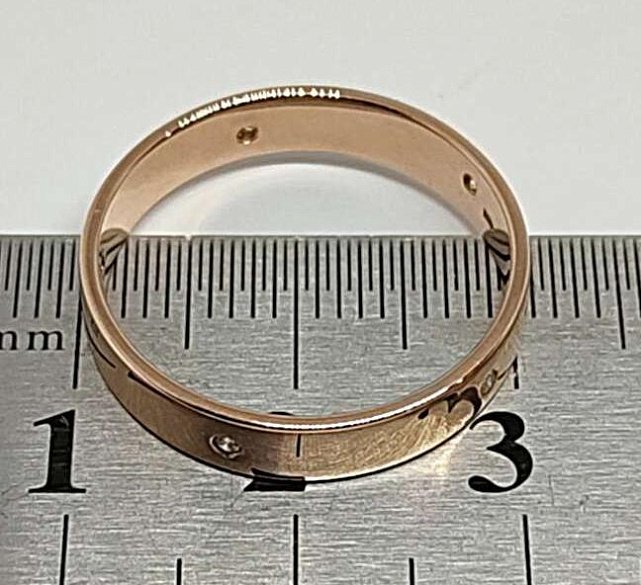 Обручальное кольцо из красного золота с бриллиантом (-ми) (32091465) 5