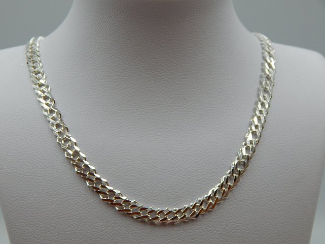 Серебряная цепь с плетением Двойной ромб (31112923) 2