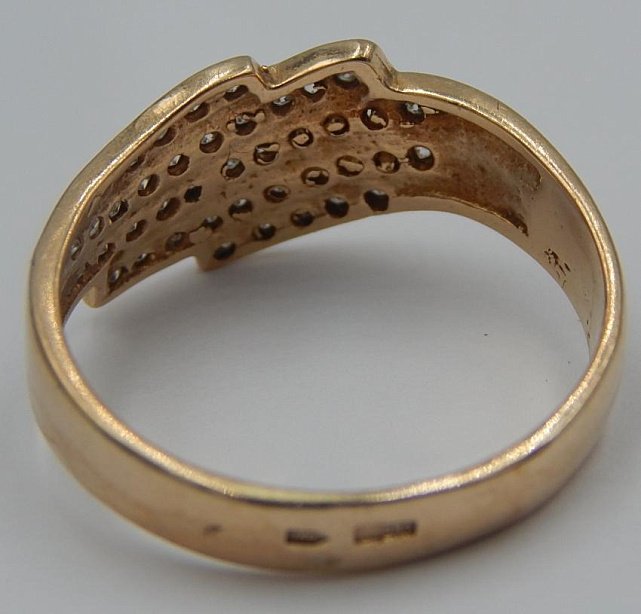 Кольцо из красного золота с цирконием (27634566) 5