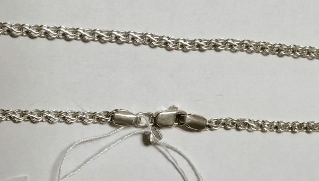 Срібний ланцюг з плетінням Струмочок (28166284) 0