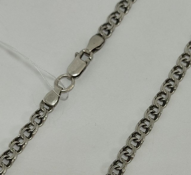 Серебряная цепь с плетением Бисмарк (33734872) 0