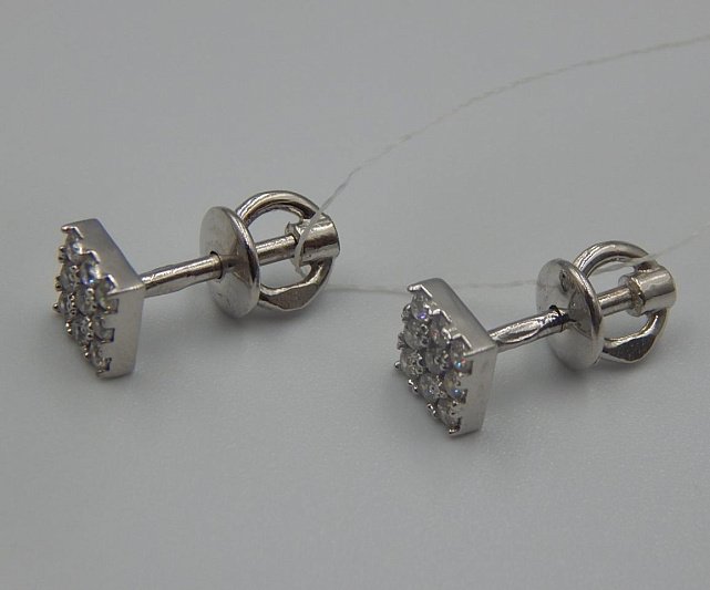 Серебряные серьги с цирконием (33062835) 2