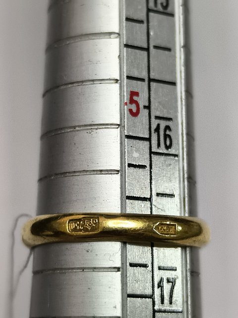 Кольцо из желтого золота с цирконием (33804503) 3