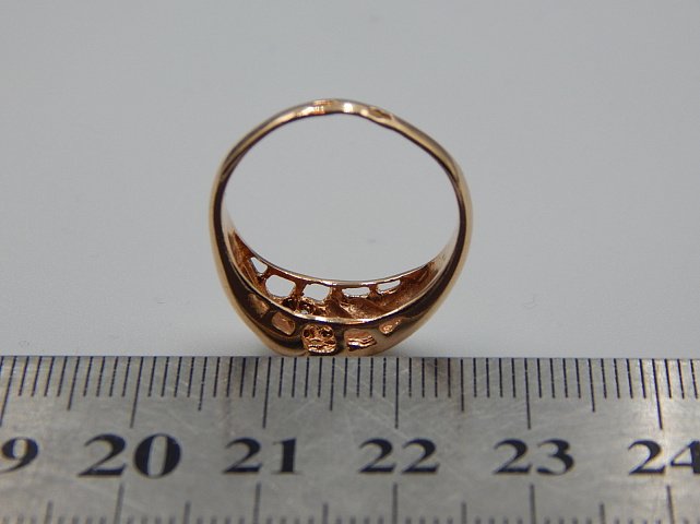 Кольцо из красного золота с цирконием (31958752) 4